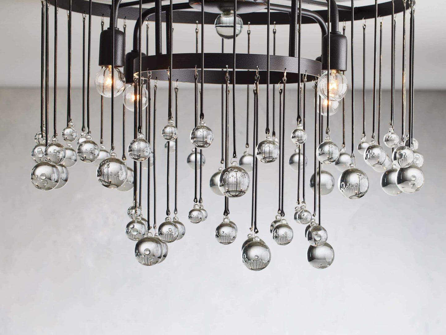 Gresham Halo Brass Droplet Flush Mount
