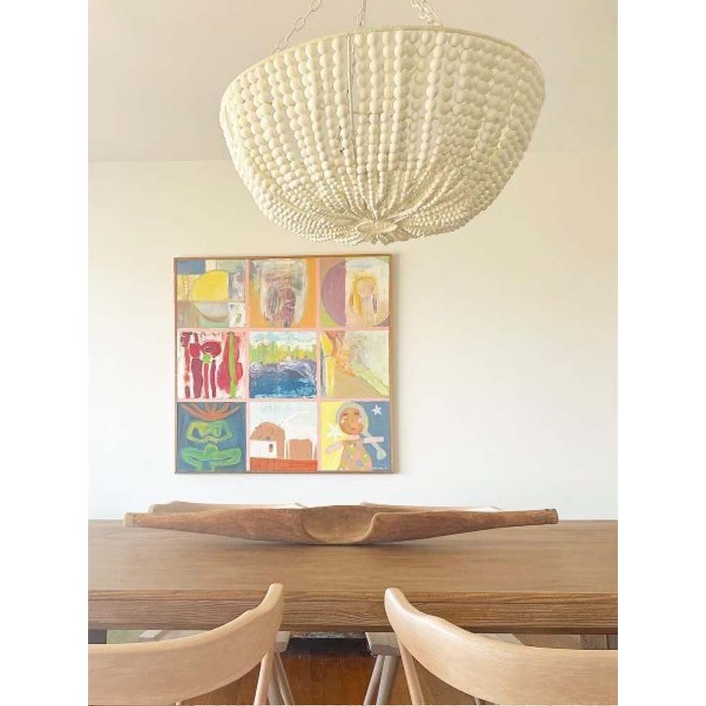 Andan Wood Beaded Chandelier