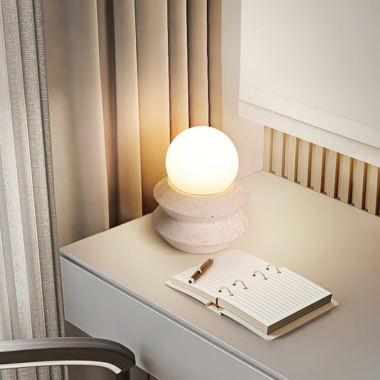 Asterope Travertine Table Lamp (Built-in Battery)