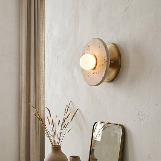Iolite Travertine Wall Sconce