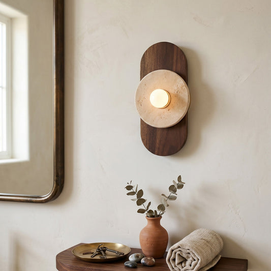 Zelor Travertine Wall Sconce