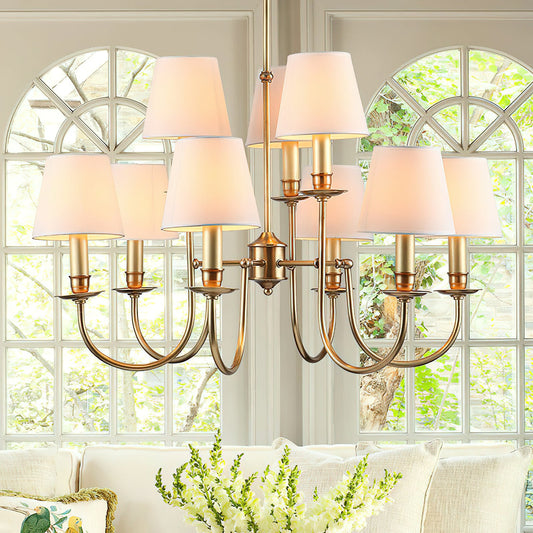 Elman Vintage Brass Chandelier