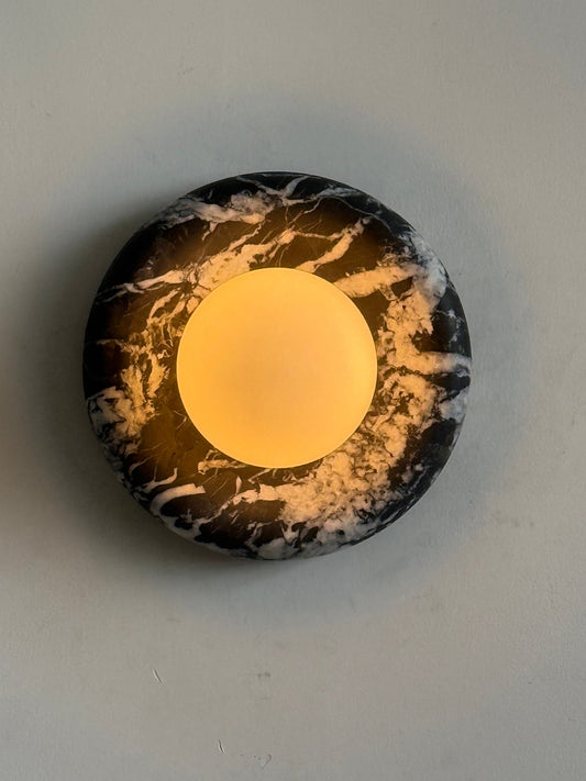 Solene Black Marble Wall Sconce