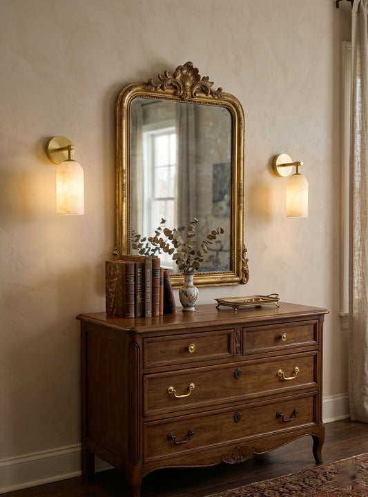 Pillar Alabaster Wall Lamp