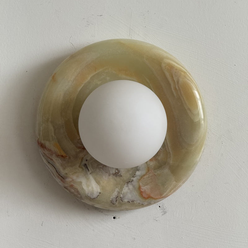 Solene Cyan Onyx Wall Sconce