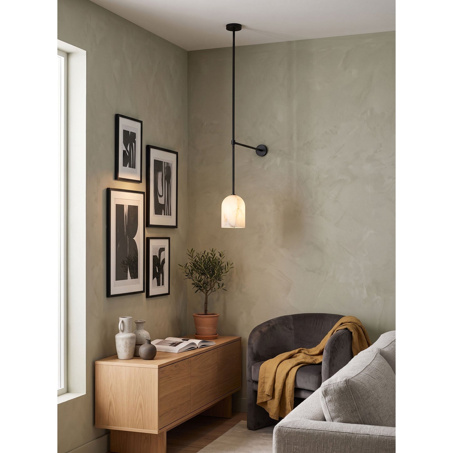 Vesara Alabaster Wall Sconce