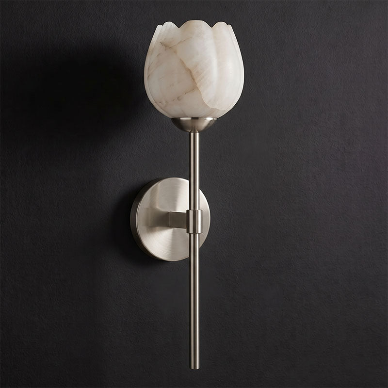 Dovon Lotus Alabaster Wall Sconce