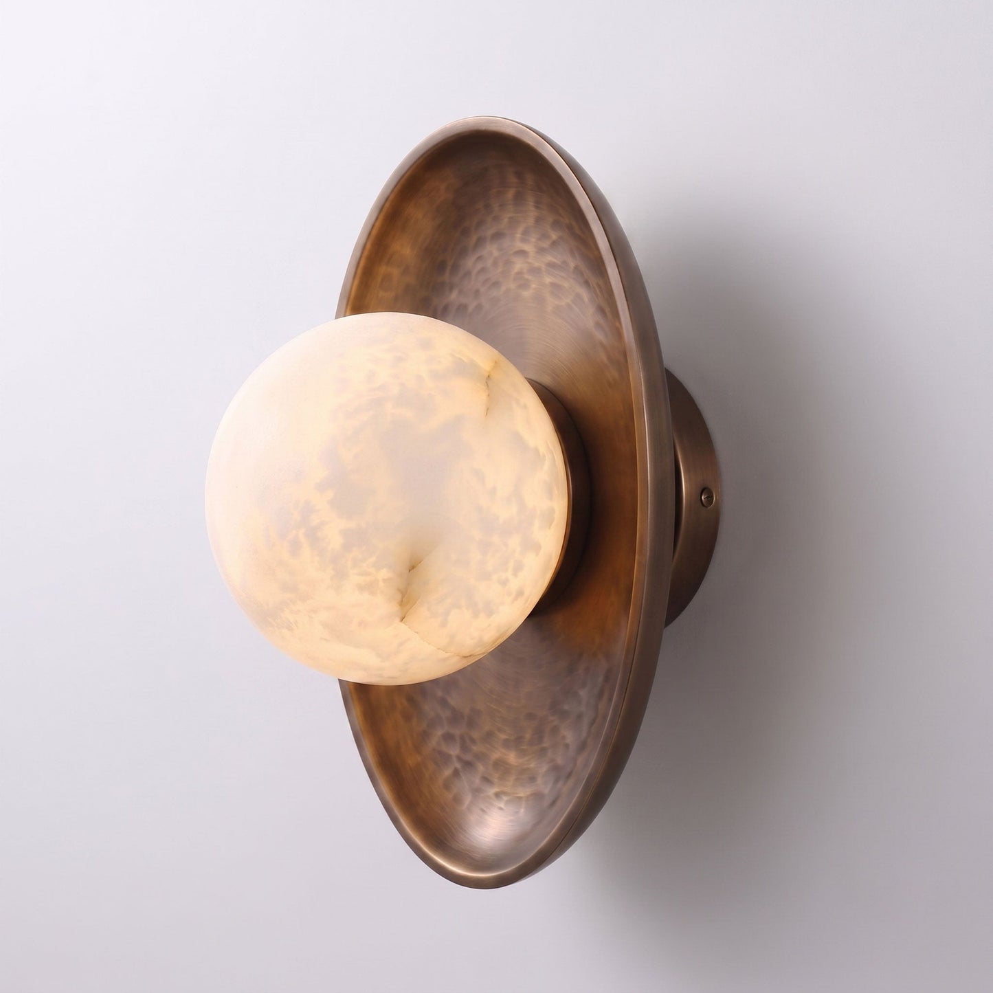 Topaz Disc Alabaster Wall Sconce