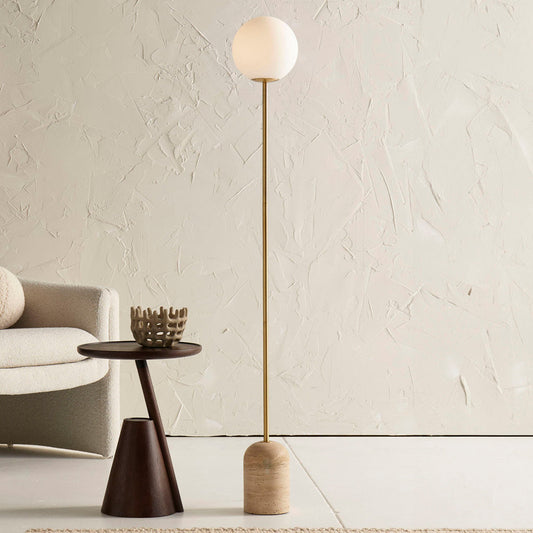 Renyn Travertine Floor Lamp