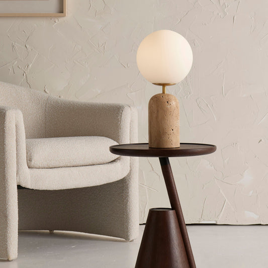Renyn Travertine Table Lamp