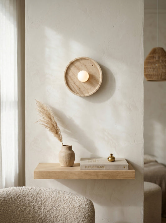 Ixora Travertine Wall Sconce