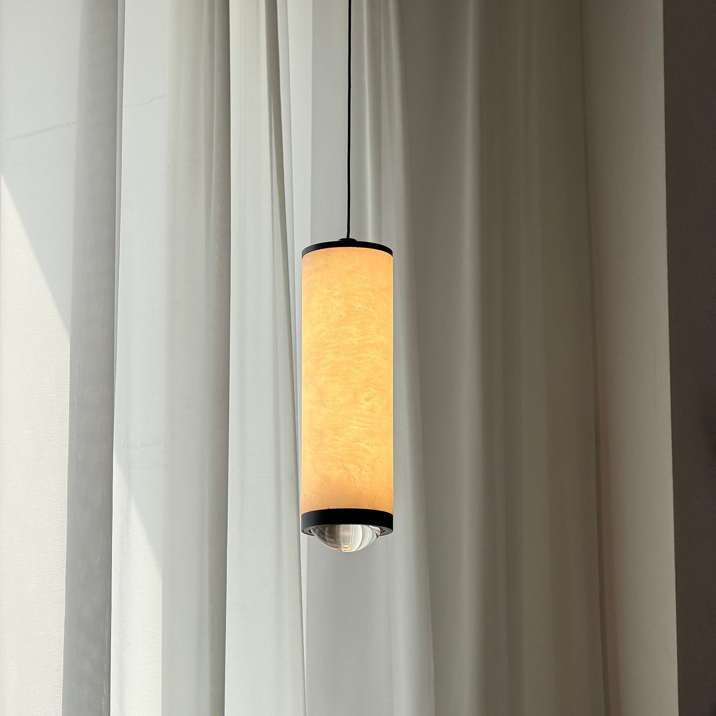 Desmond Cylindrical Alabaster Pendant Lamp
