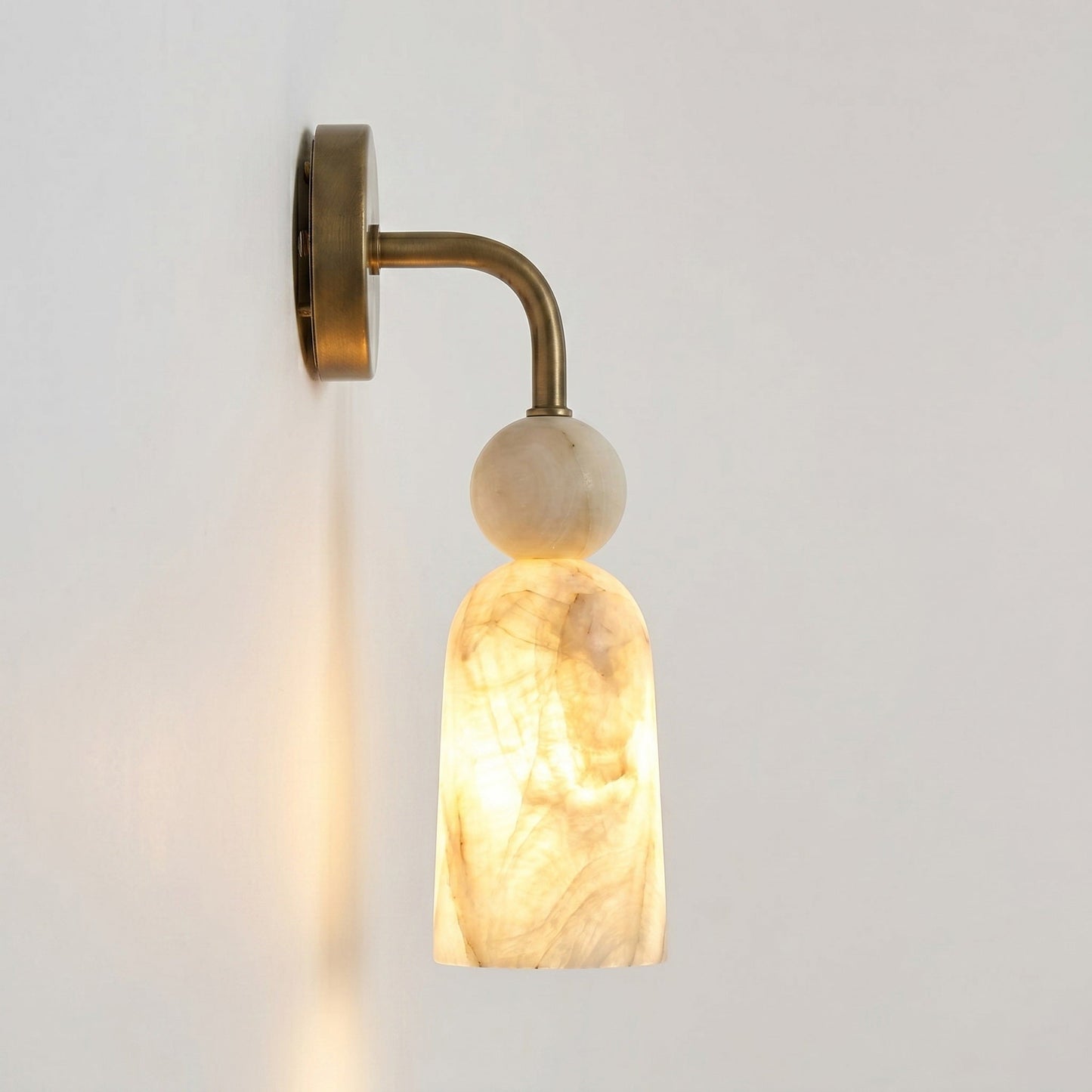 Elmis Alabaster Arc Wall Sconce