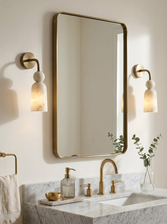 Elmis Alabaster Arc Wall Sconce
