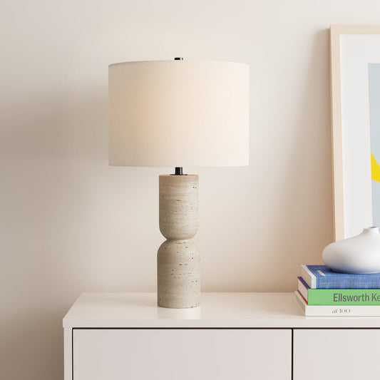 Halen Travertine Table Lamp