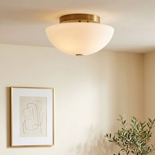 Cedrus White Flush Mount