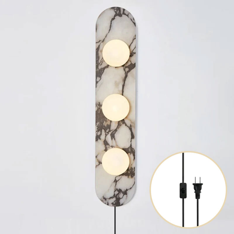 Bela Marble Plug-in Wall Sconce