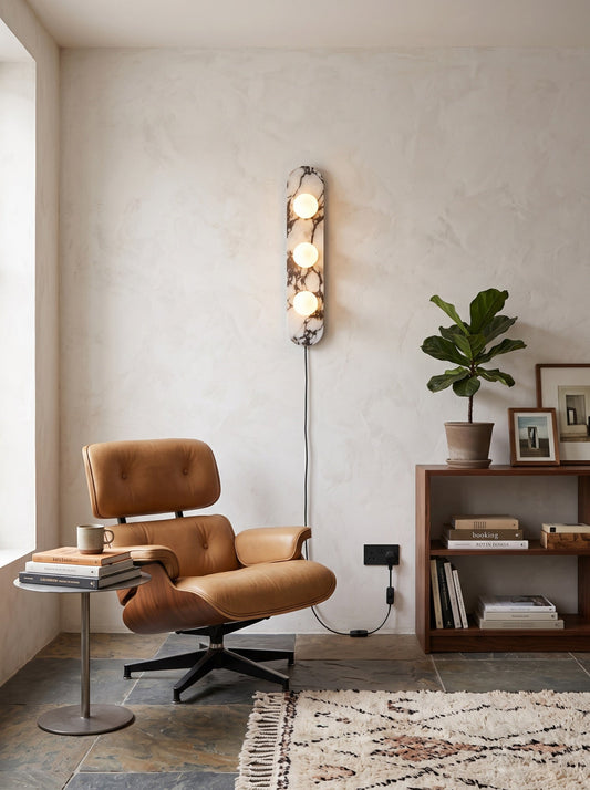 Bela Marble Plug-in Wall Sconce