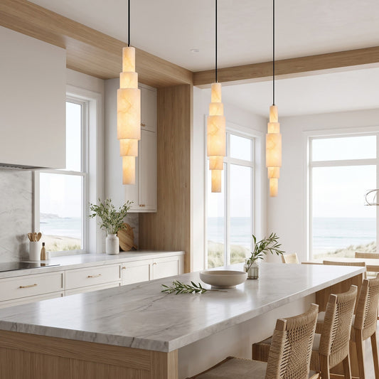 Lirien Tiered Alabaster Pendant Lamp