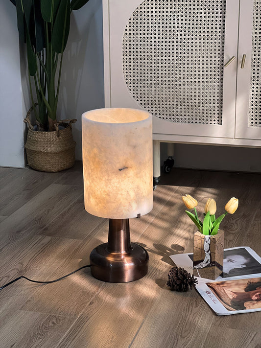 Corique Shaped Alabaster Table Lamp