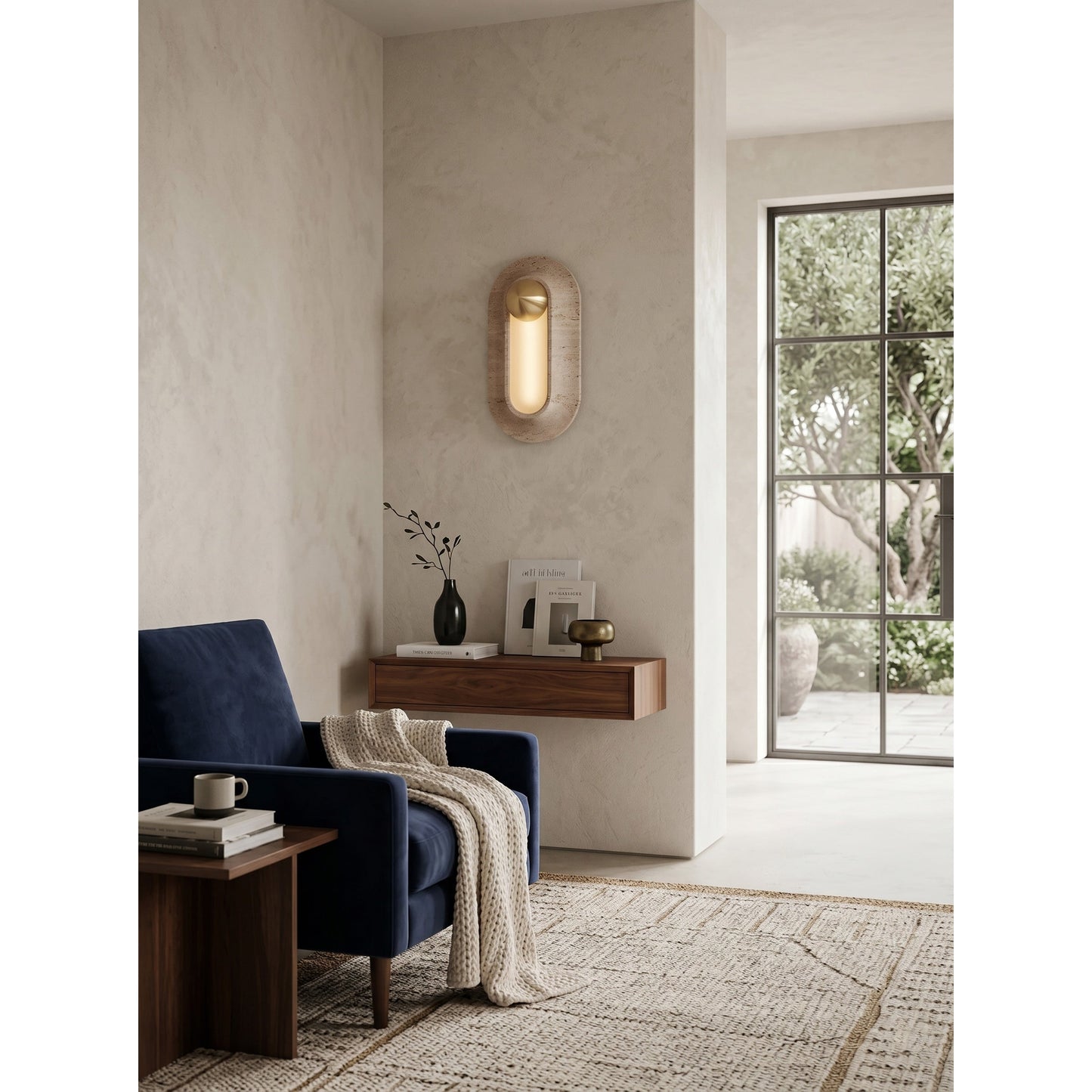 Javea Travertine Wall Sconce