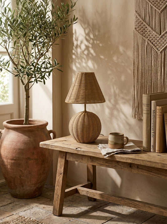 Rattan Ball Table Lamp