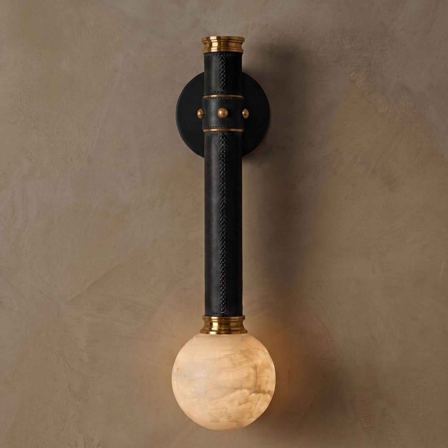 Opal Alabaster Globe Wall Sconce