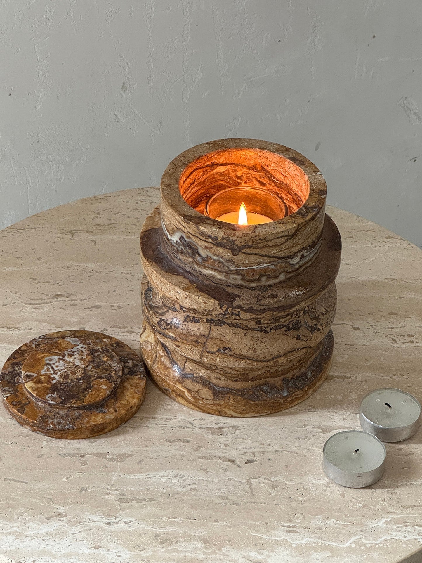 Trento Marble Candle Holder