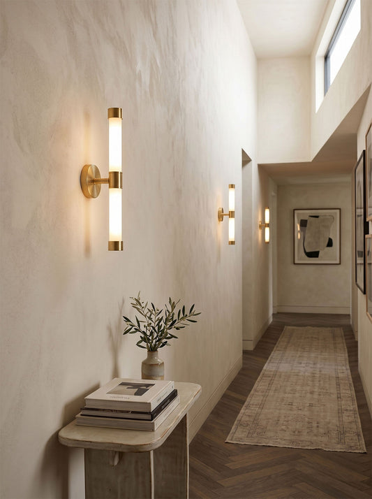 Tube Brass Wall Sconce