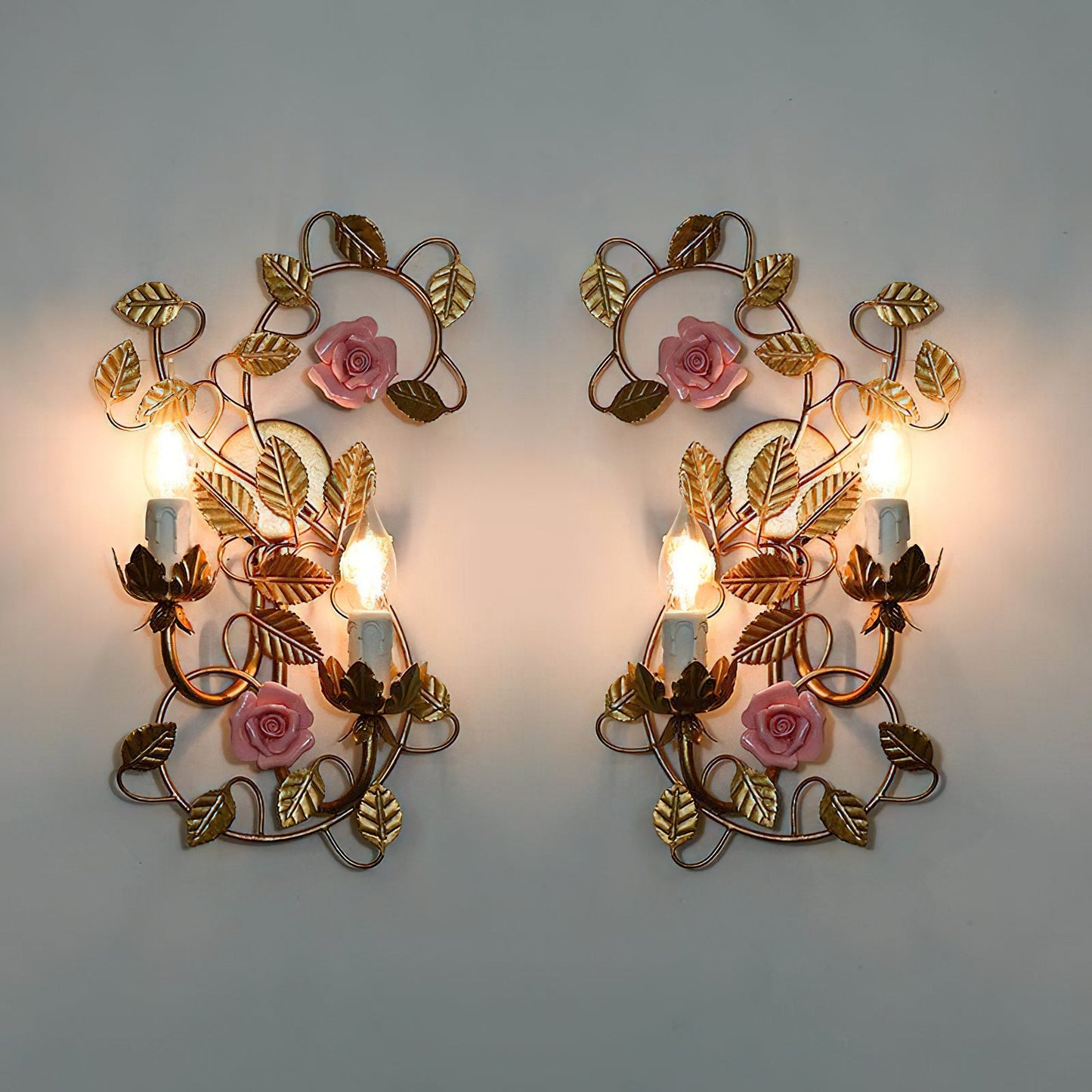 Symphony Rose Basket Sconce