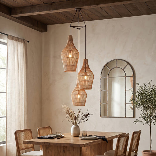 Quartzite Rattan Pendant Lamp