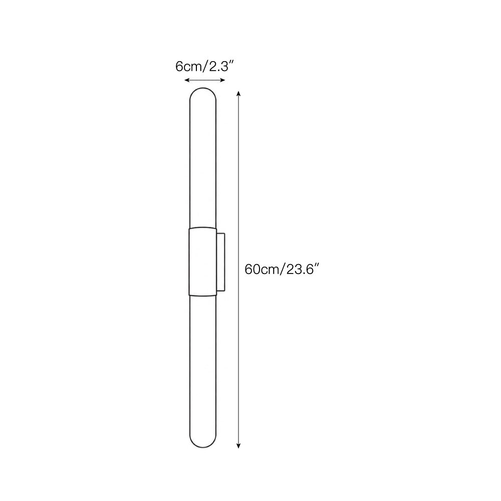 Velin Alabaster Tube Wall Sconce