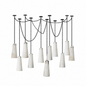 Industrial Cascade Chain Alabaster Chandelier