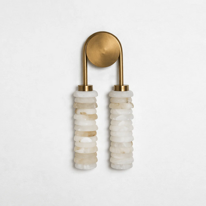 Halden Double Alabaster Wall Lamp