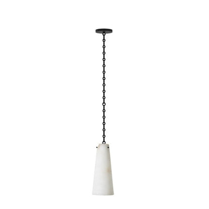 Industrial Cascade Chain Alabaster Chandelier