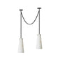 Industrial Cascade Chain Alabaster Chandelier