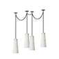 Industrial Cascade Chain Alabaster Chandelier