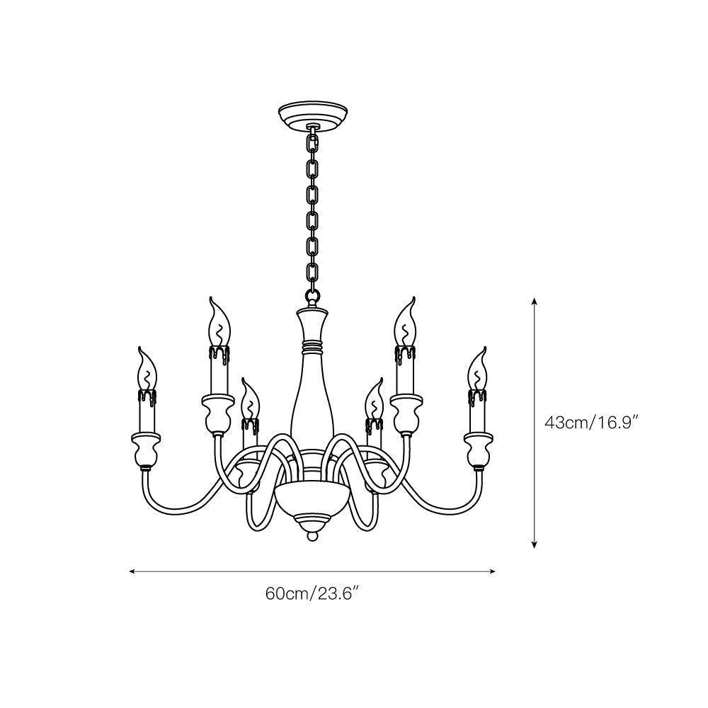 Belan Country Candle Chandelier