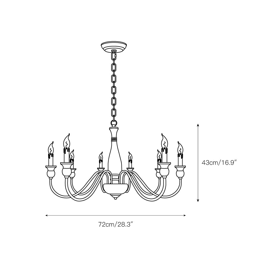 Belan Country Candle Chandelier