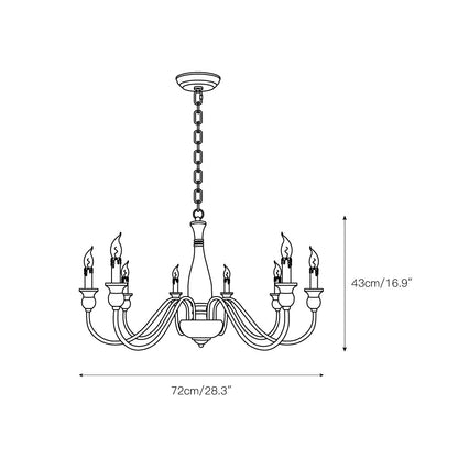 Belan Country Candle Chandelier