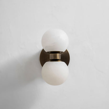 Zela Globe Alabaster Wall Lamp