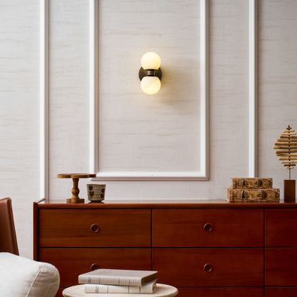 Zela Globe Alabaster Wall Lamp