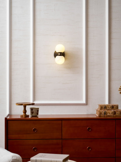 Zela Globe Alabaster Wall Lamp