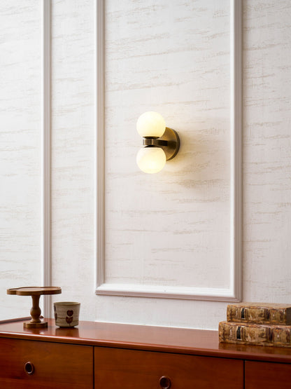 Zela Globe Alabaster Wall Lamp