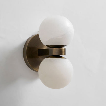 Zela Globe Alabaster Wall Lamp