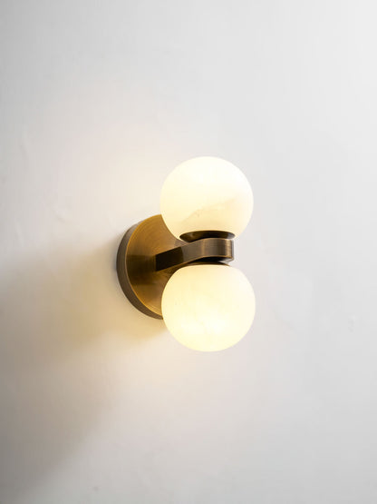 Zela Globe Alabaster Wall Lamp