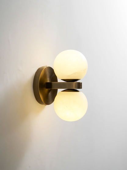 Zela Globe Alabaster Wall Lamp