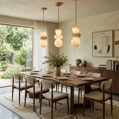 Alabaster Totem Pendant Lamp