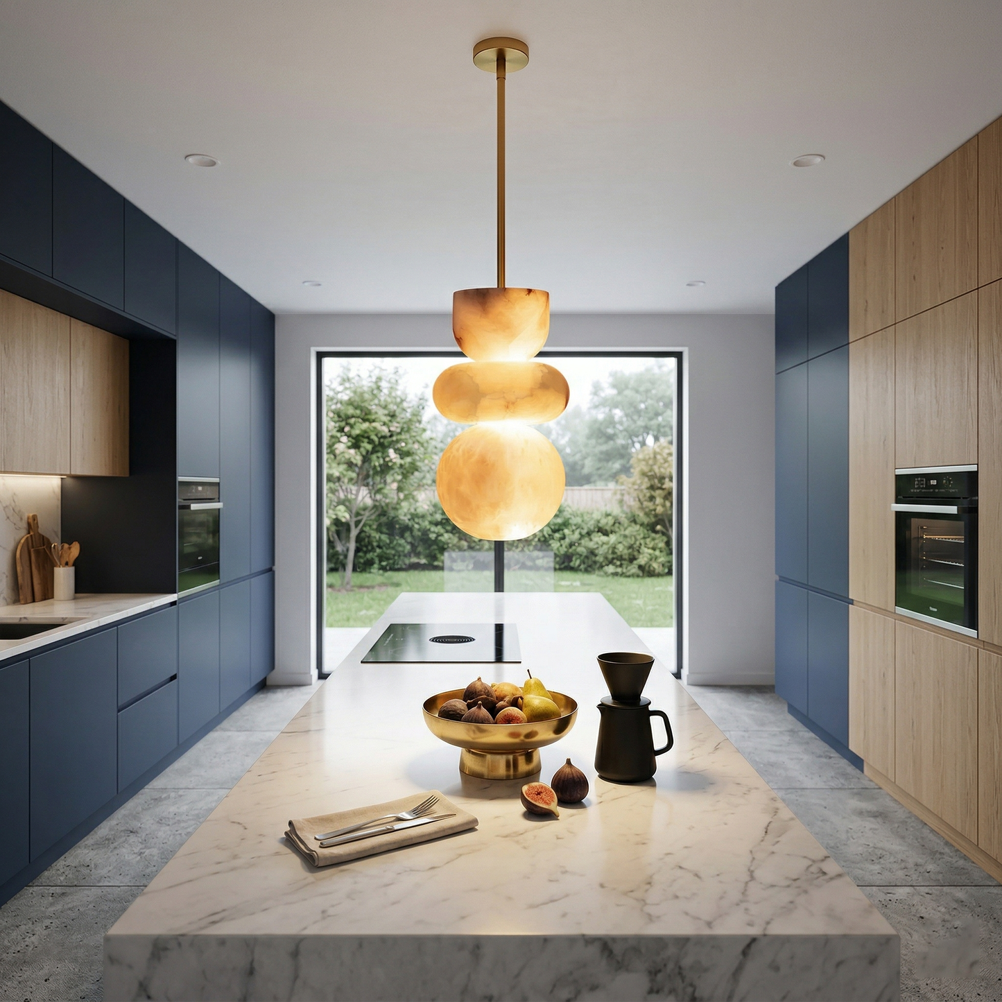 Alabaster Totem Pendant Lamp