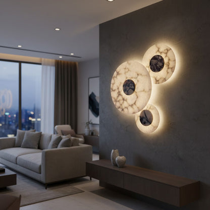 Median Combination Alabaster Wall Lamp
